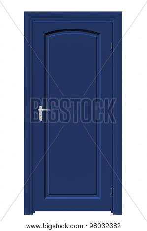 Blue wooden door