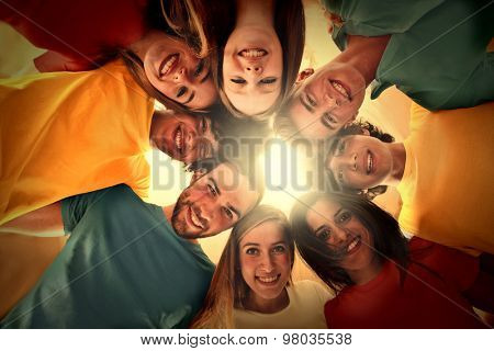 A group of smiling people