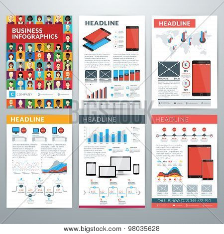 Infographics Vector Concept. Set Of Business Infographic Design Elements For Data Visualization