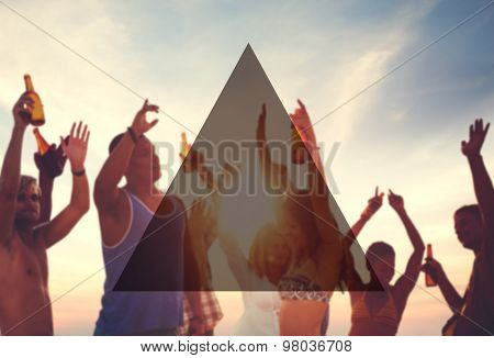 Summer Togetherness Friendship Triangle Copy Space Concept
