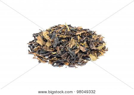 Heap Of Loose Tea Oolong On White