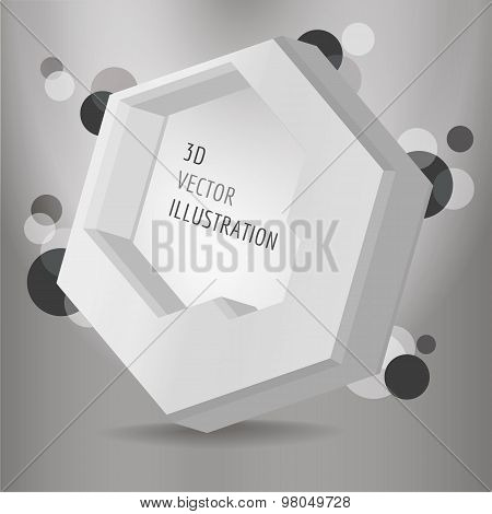 3D vector hexagon