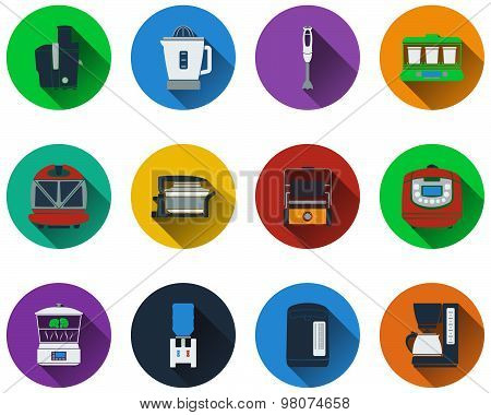 Set Of Kitchen Equipment Icons