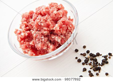 raw uncoocked meat food isolated at white background