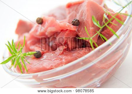 raw uncoocked meat food isolated at white background