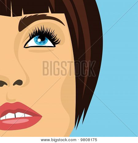 Giovane ragazza viso
