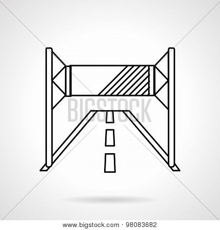 Road advertising line vector icon