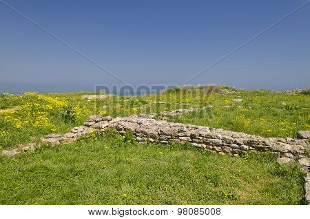 Remains Of The Medieval Fortress On Cape Kaliakra, Bulgaria