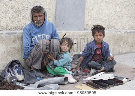 Poor Family In Leh, India