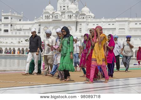 Golden Temple In Amritsar, Punjab, India.