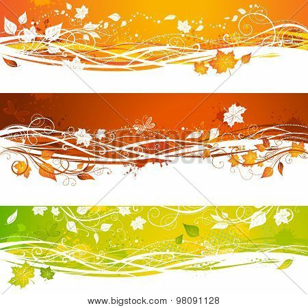 Three Autumn Banners.