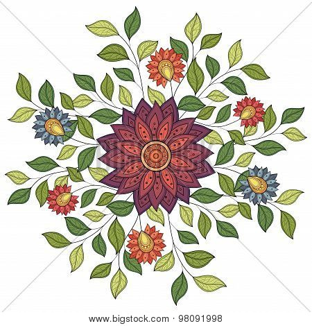 Vector Colored Floral Background