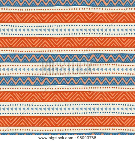 Simple striped seamless ethnic pattern.