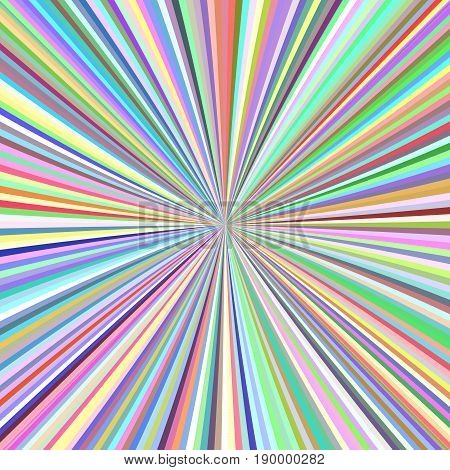 Colorful abstract radial stripes background - vector ray burst graphic