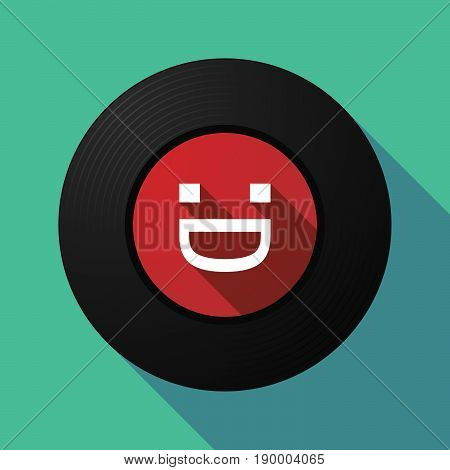 Long Shadow Music Disc With A Laughing Text Face