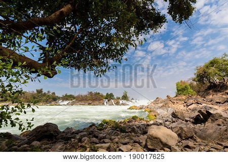 Khone Phapheng Waterfall In Laos