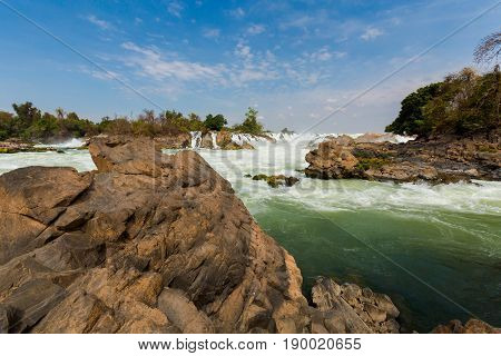 Khone Phapheng Waterfall In Laos