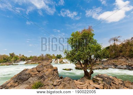 Khone Phapheng Waterfall In Laos