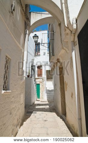 Characteristic alleyway of Cisternino. Puglia. Southern Italy.