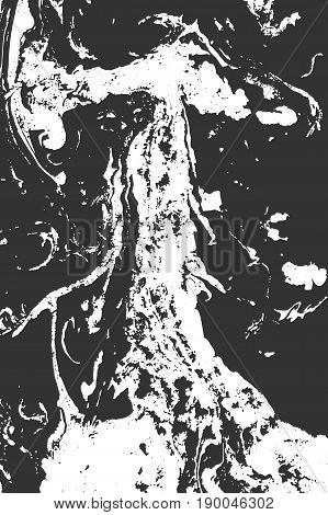Suminagashi, erbu, marbling. Abstract liquid background. The effect of ink on the water. Spots, strips, waves, twists, points. Vector illustration.