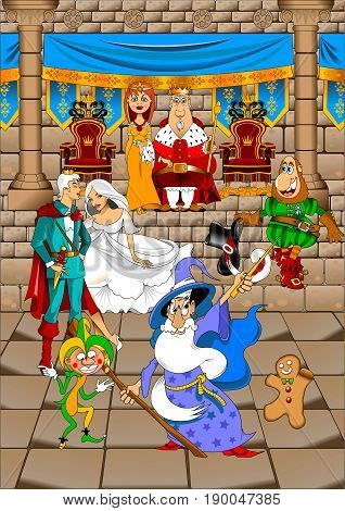 King and Queen in the Great Throne Room illustration