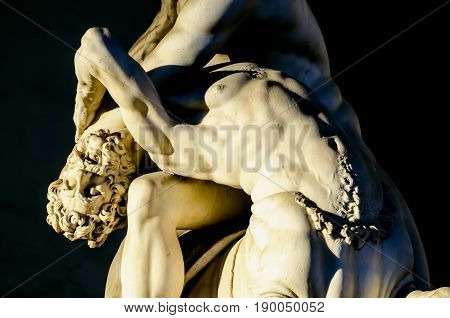 Hercules and the Centaur Nessus is a marble statue by the sculptor Giambologna 1599 , placed in the Loggia dei Lanzi in Florence.Effect of light and shadow created by the first light of day.