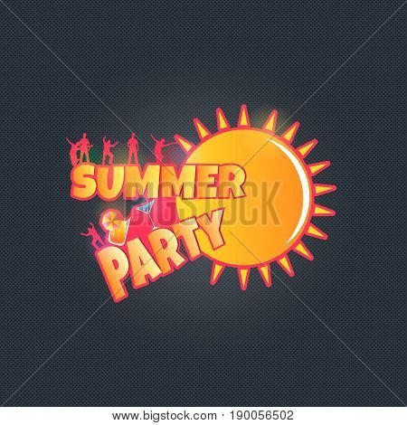 Modern Professional Summer Beach Party Template Logo Design