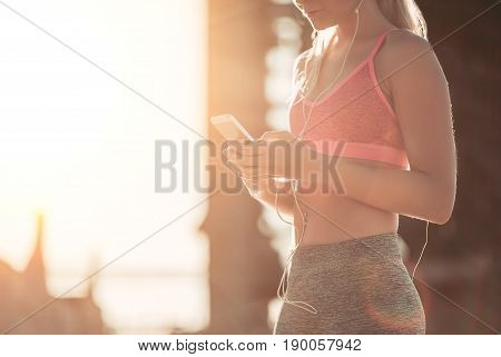 Sporty Girl On Street