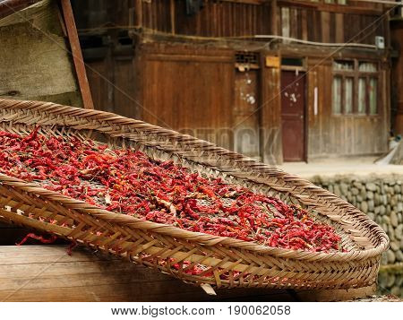 China Zhaoxing - gorgeous Dong village is packed whit traditional wooden structures several wind-and-rain bridges and remarkable drum towers Guizhou province