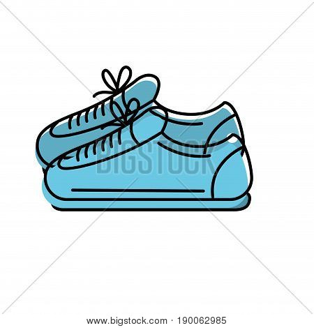 sneakers to practice exercise and train vector illustration