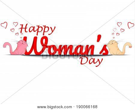 Greeting Card With The Number 8. March 8 - Women's Day