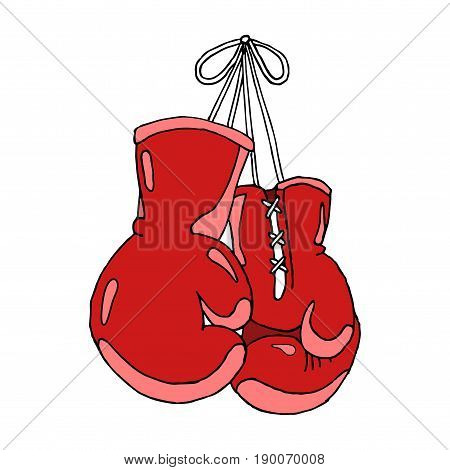 Hanging Boxing Gloves Vector