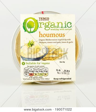 Vegan Tesco Organic Houmus. Mediterranean Inspired Dip.