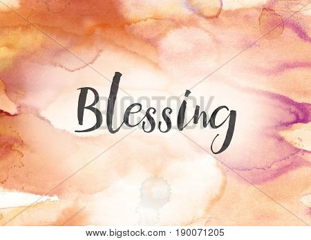 Blessing Concept Watercolor And Ink Painting