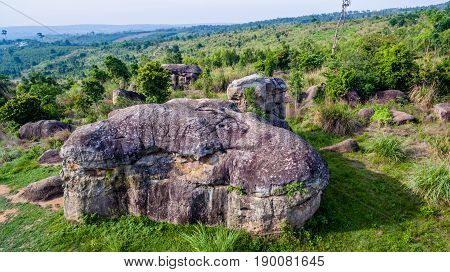 Aerial Photography Natural Stone Sculpture At Mo Hin Khao