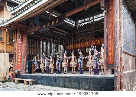 People In Dong Culture Show In Chengyang