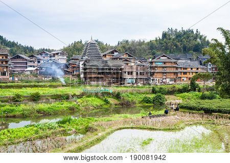 People On Gardens In Chengyang Village