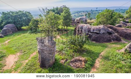 Aerial Photography Natural Stone Sculpture At Mo Hin Khao