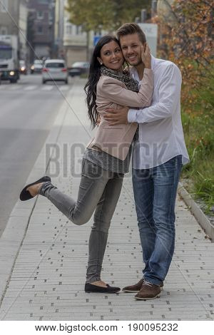 lovers in the urban environment