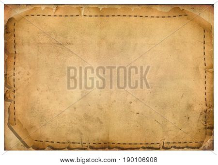 letters of ancient parchment with space for writing and curled tips