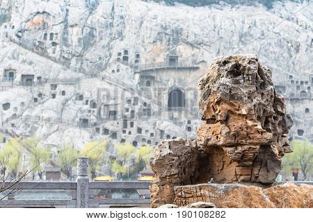 Old Rock On East Hill And Blurred West Hill