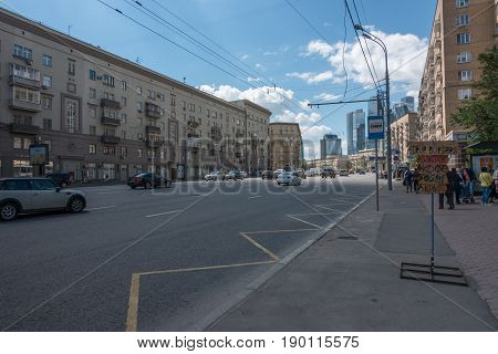 Russia, Moscow, June 7, 2017: Kutuzovsky Avenue