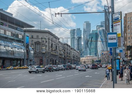 Russia, Moscow, June 7, 2017: Kutuzovsky Avenue