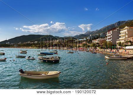 Resort Rafailovici - Montenegro - architecture and nature background