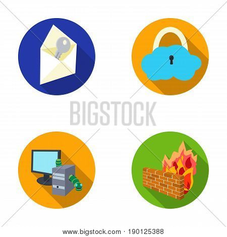 System, internet, connection, code .Hackers and hacking set collection icons in flat style vector symbol stock illustration .