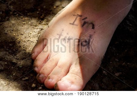 Tired Human Foot Photograph