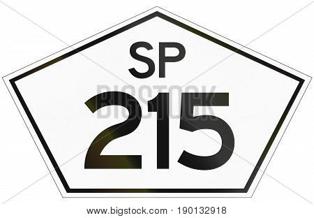 Highway Shield Of Sao Paolo In Brazil