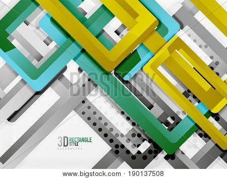 Rectangle tube elements, 3d background