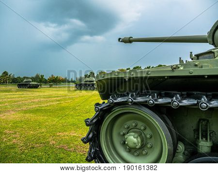 Army Tank Ground Defense And Attack