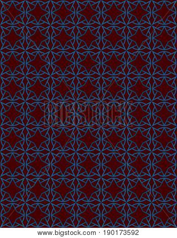 seamless pattern in islamic style. arabic circle blue and brown pattern. background for islamic invitations and greeting cards. ornamental decoration in eastern style. ramadan kareem islamic - stock vector